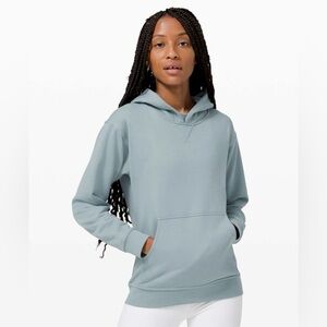 Lululemon All Yours Hoodie *Terry Blue Cast W3DAMS Cotton Terry size 6